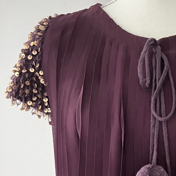 Manoush Paris Boutique Designer Dress M Purple - Picture 5 of 16
